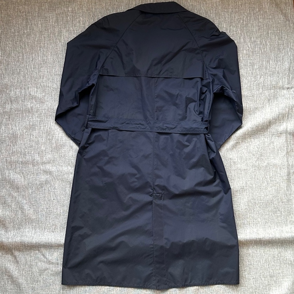 60s Vintage Ariston Women's Waterproof Raincoat - Bonnet & Belt‎ - Navy - Medium - Picture 2 of 5